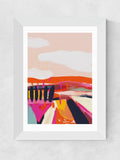 East End Prints White Landscape Framed Art Print
