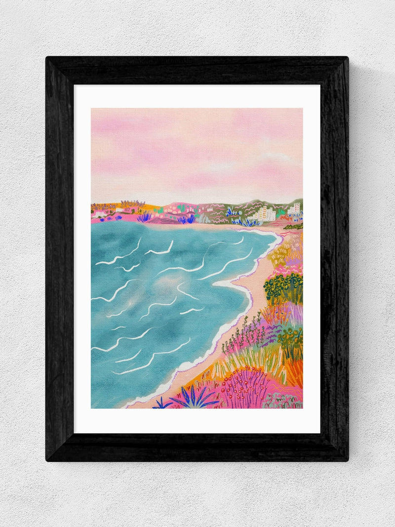 East End Prints black seascape framed art print (British brand)