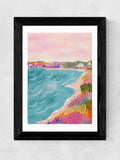 East End Prints black seascape framed art print (British brand)