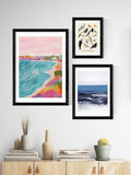 East End Prints black seascape framed art print (British brand)