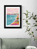 East End Prints black seascape framed art print (British brand)