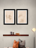 East End Prints black pampas grass framed art print set - British product
