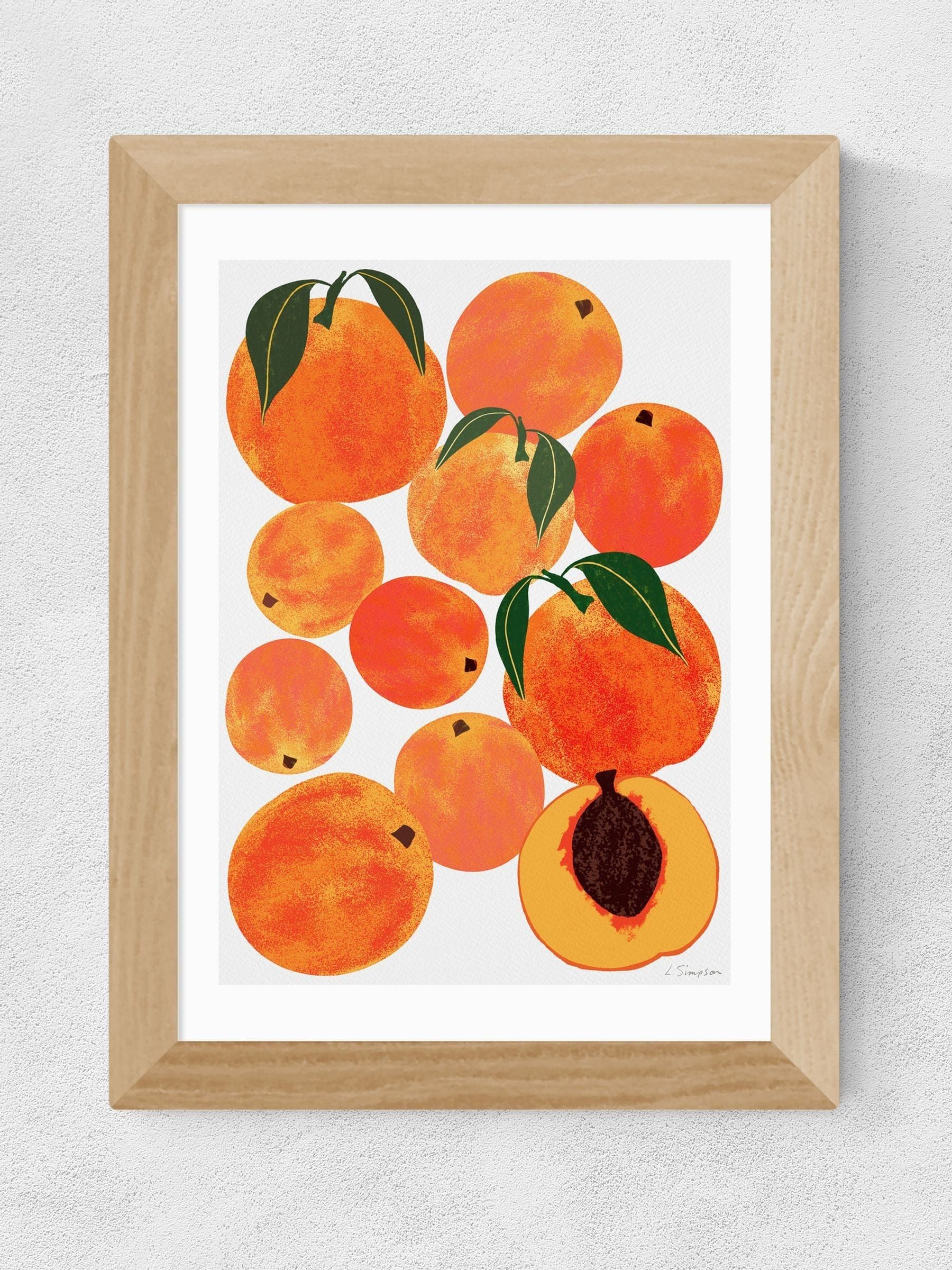 East End Prints Oak Peaches Framed Art Print