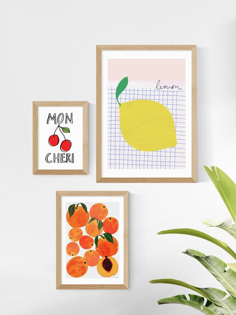 East End Prints Oak Peaches Framed Art Print