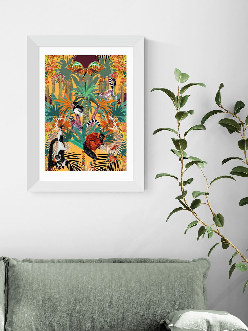 East End Prints White Treetop Tango Sunshine framed art print - British product
