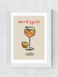 East End Prints White Aperol Spritz Ingredients framed art print - British product