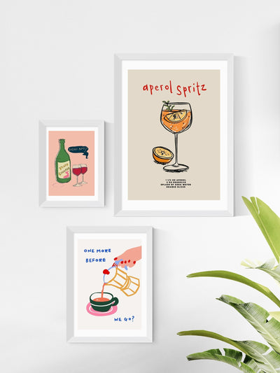 East End Prints White Aperol Spritz Zutaten gerahmter Kunstdruck