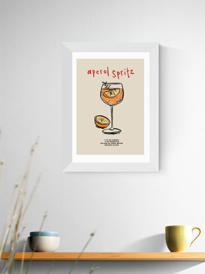 East End Prints White Aperol Spritz Zutaten gerahmter Kunstdruck