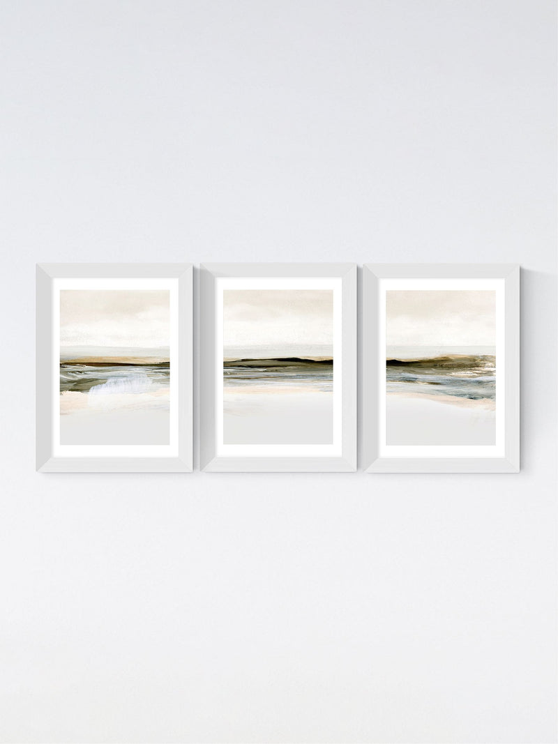East End Prints White Orkney Triptych framed art print - British product
