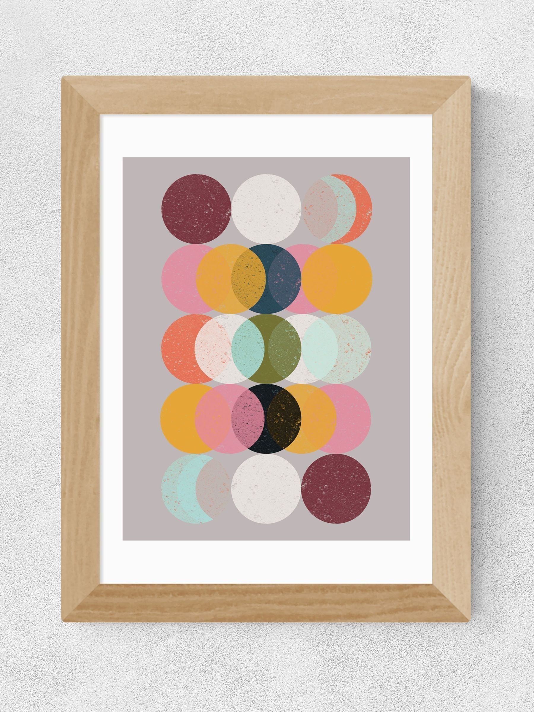 East End Prints Oak Moods and Moons framed art print - British product
