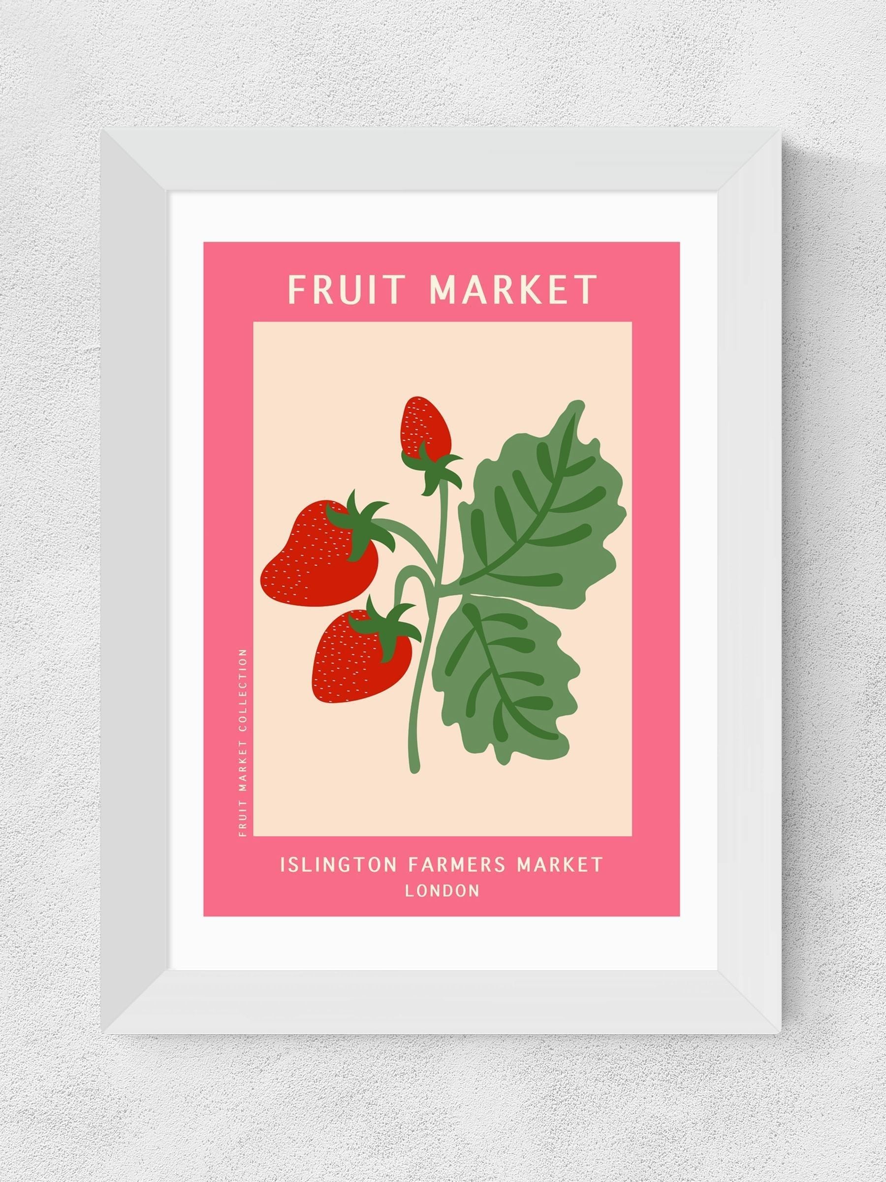 East End Prints White Islington Farmers Market Framed Art Print