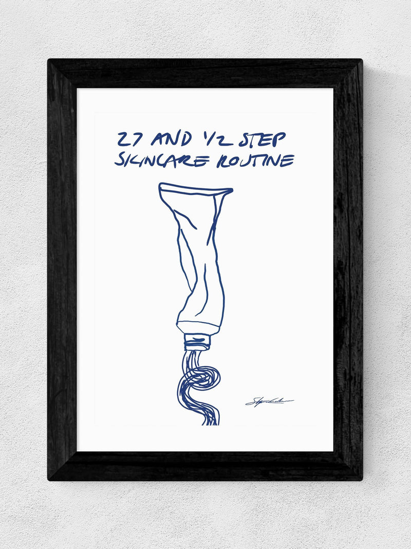 East End Prints framed skincare art print, imported from the UK