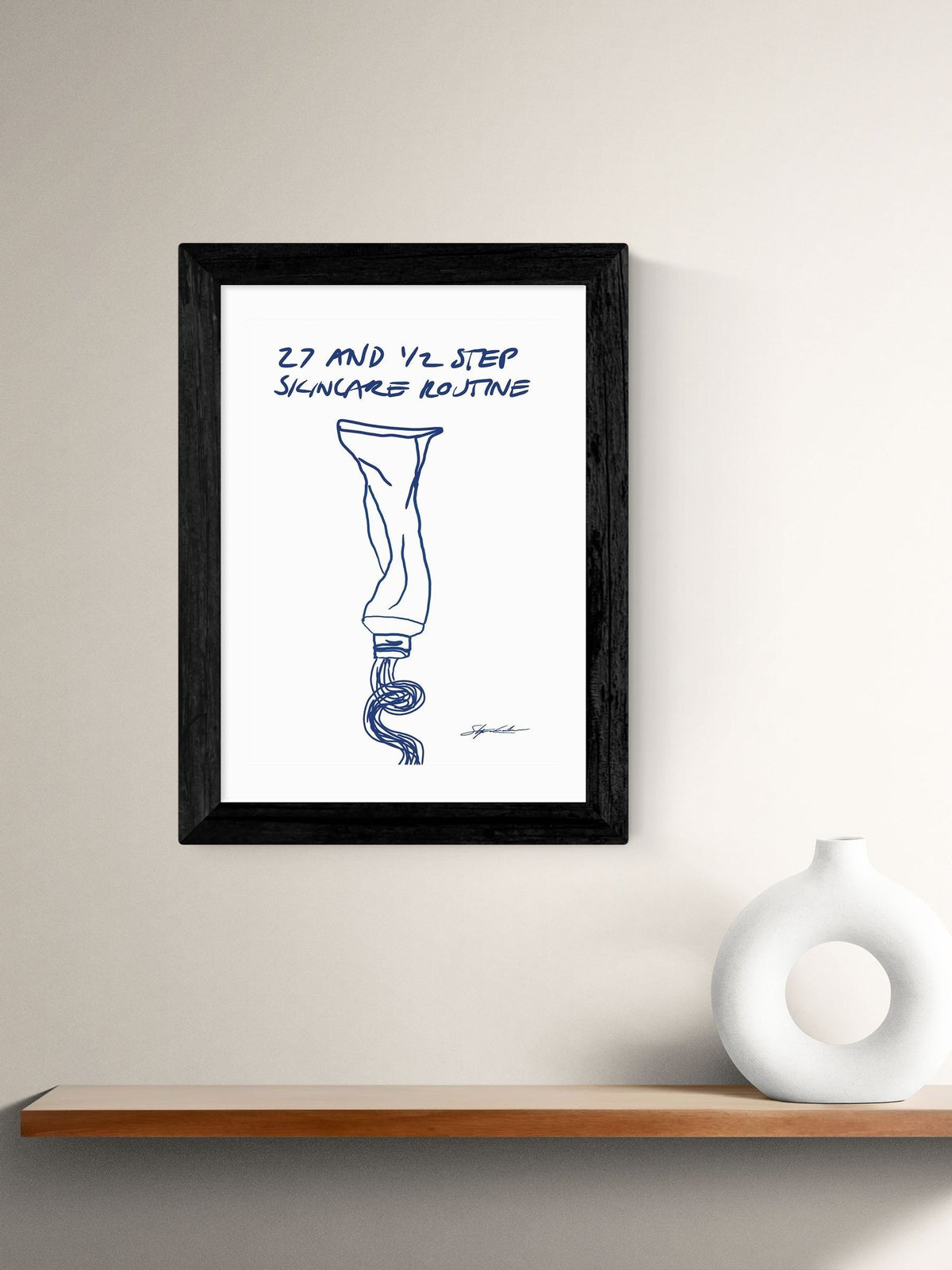 East End Prints framed skincare art print, imported from the UK