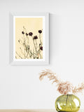 East End Prints white withered flowers framed art print - British product