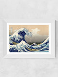 East End Prints white framed Great Wave art print, UK version