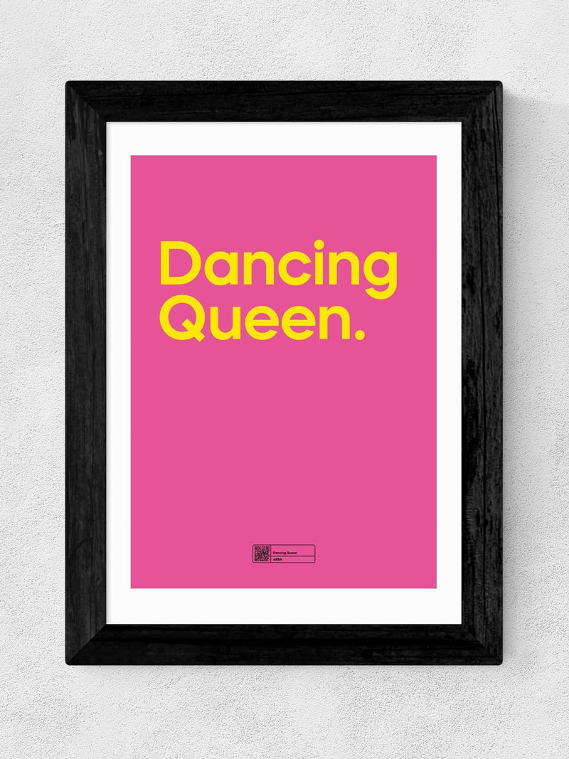 East End Prints Black Dancing Queen framed art print - British product