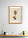 East End Prints Aperol Spritz ingredients print, imported from the UK