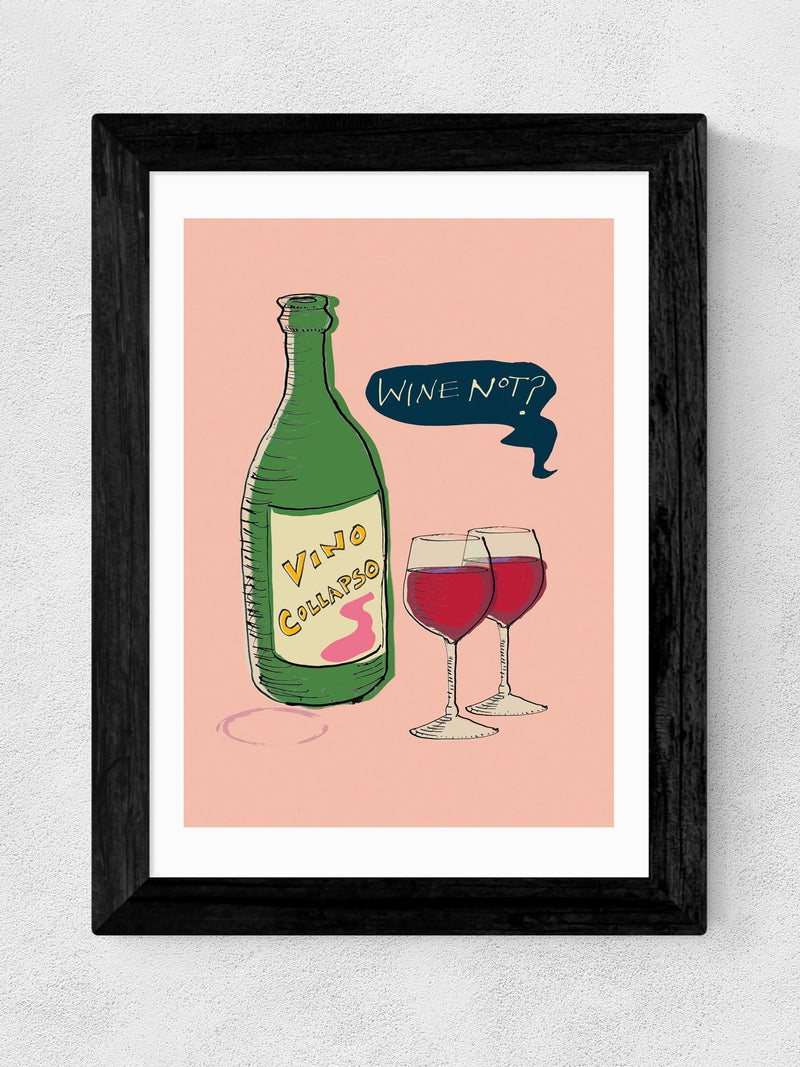 East End Prints Black Wine framed art print - British product