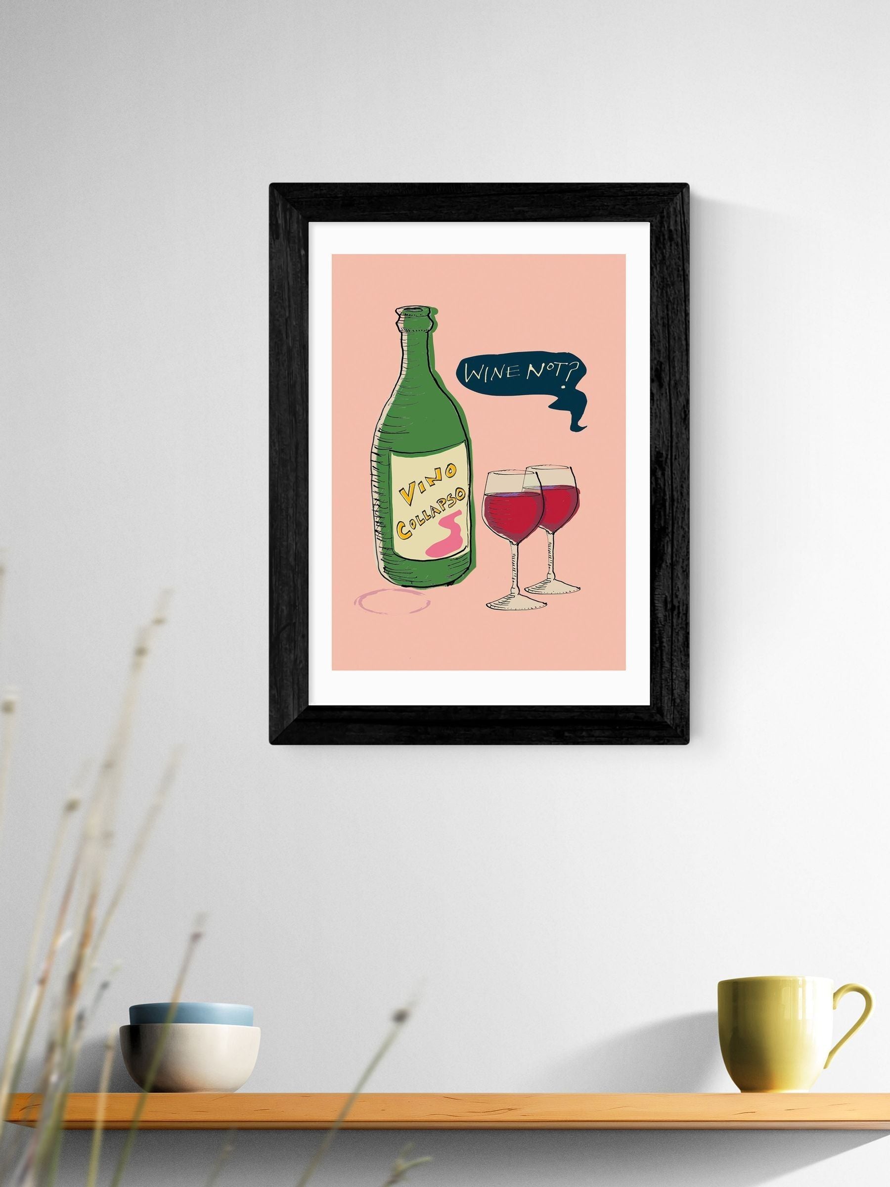 East End Prints Black Wine Framed Art Print