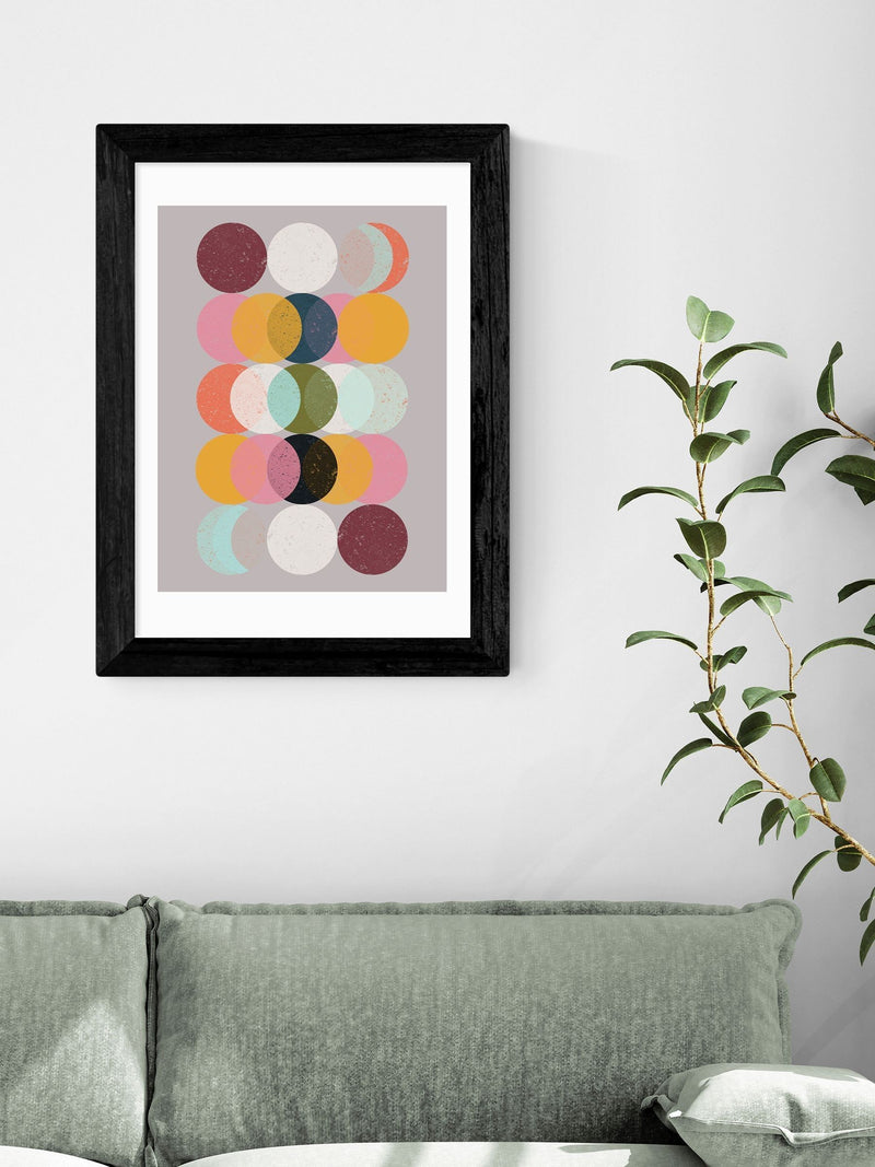 East End Prints Black Moods and Moons framed art print - British product