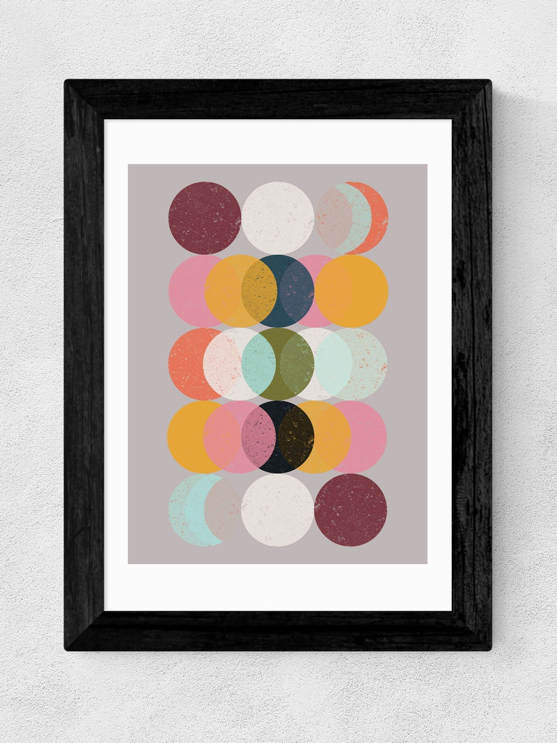 East End Prints Black Moods and Moons framed art print - British product