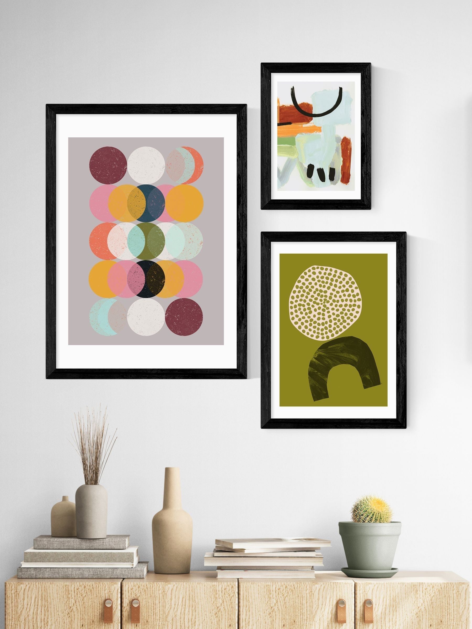East End Prints Black Moods and Moons framed art print - British product