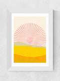 East End Prints White Rising Sun framed art print (British brand)