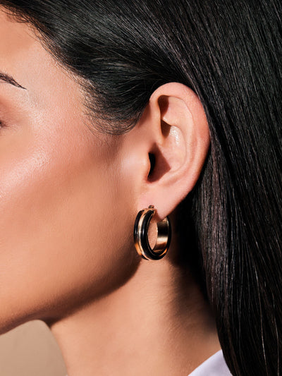 Next Lauren Ralph Lauren Brown Hoop Tortoiseshell Earrings- Buy online at McGrocer