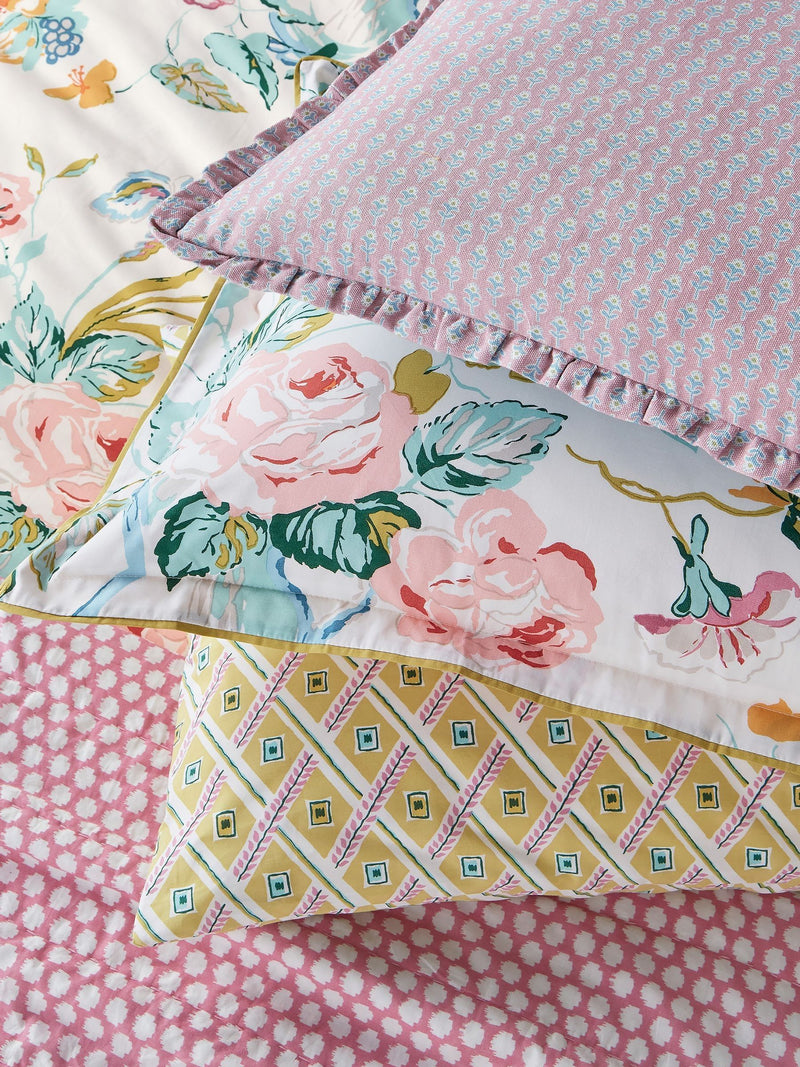 Land & Shore Multi Bloom duvet cover and pillowcase set, UK version