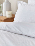 Murmur White Bea 100% Cotton Duvet Cover and Pillowcase Set
