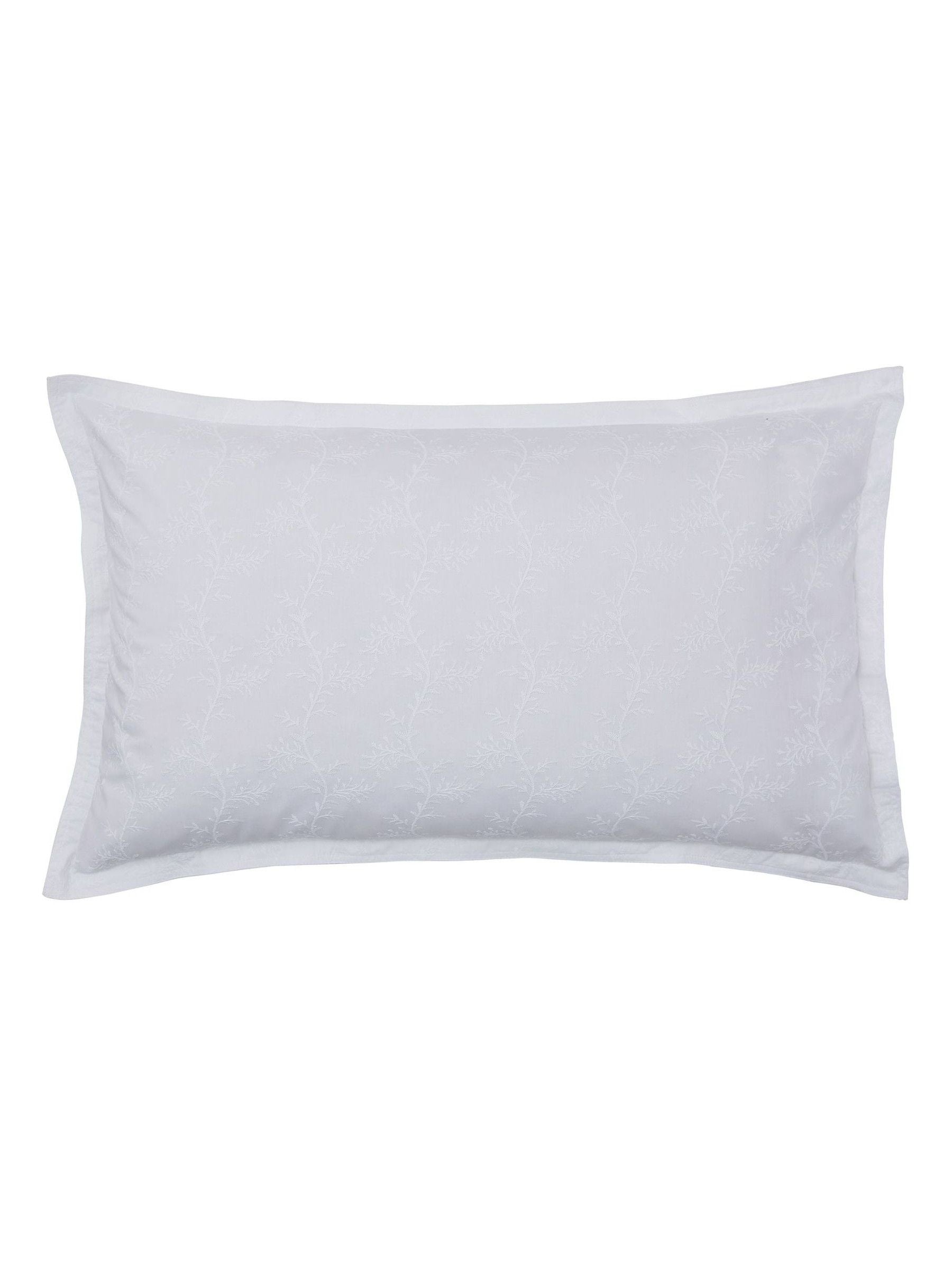 Murmur White Bea 100% Cotton Duvet Cover and Pillowcase Set