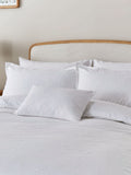 Murmur White Bea 100% Cotton Duvet Cover and Pillowcase Set