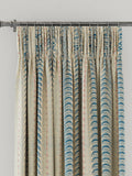Land & Shore blue red stripe curtains 229x183cm, imported from the UK