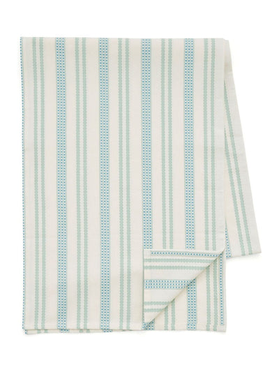 Land & Shore Grønn Ticking Stripe stoff løper til bord