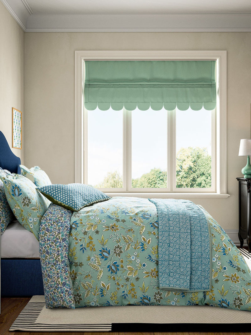 Land & Shore Green Bramble Duvet Cover Set, UK version