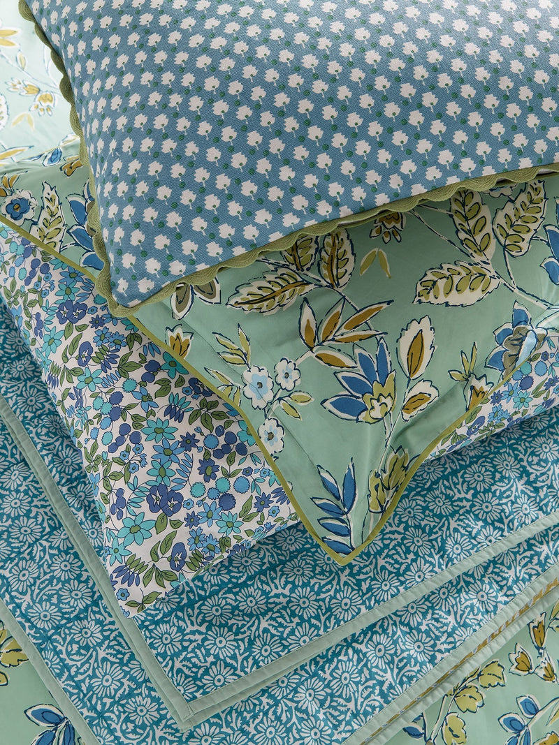 Land & Shore Green Bramble Duvet Cover Set, UK version