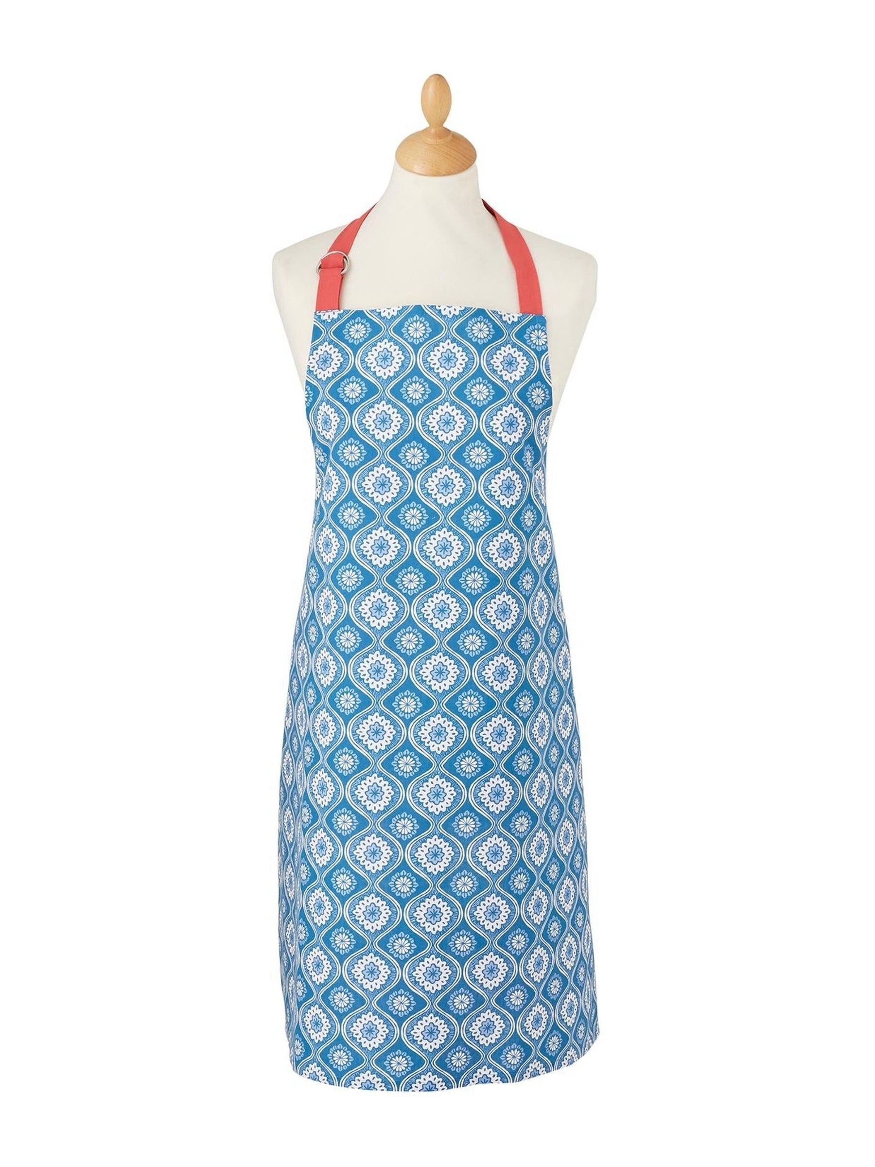 Land & Shore Blue Red Achill apron, UK version