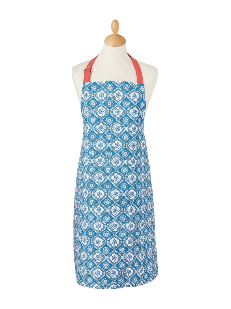 Land & Shore Blue Red Achill apron, UK version