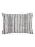 Murmur cushion sage green woven stripe design, imported from the UK