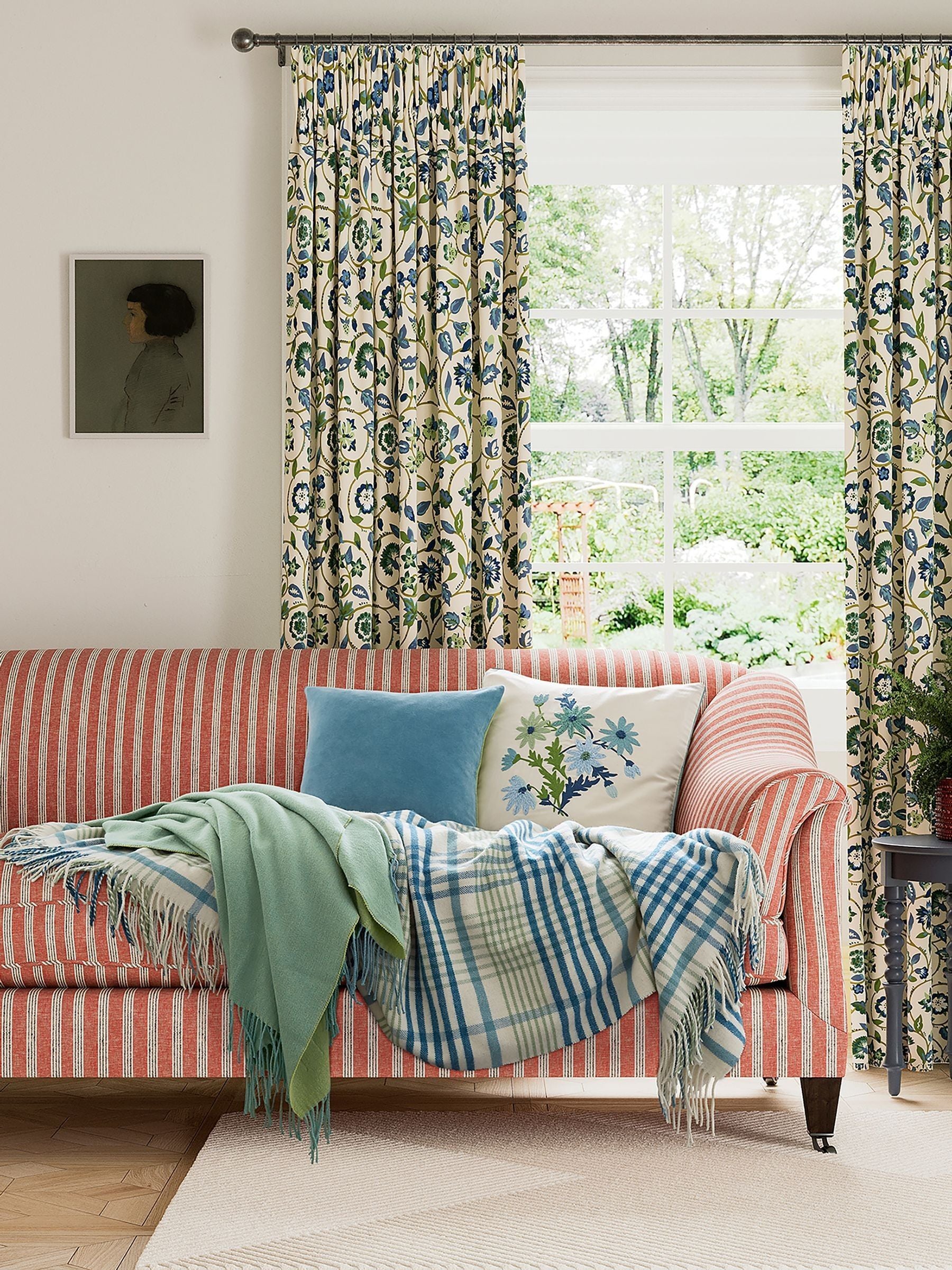 Land & Shore green picnic throw - British product