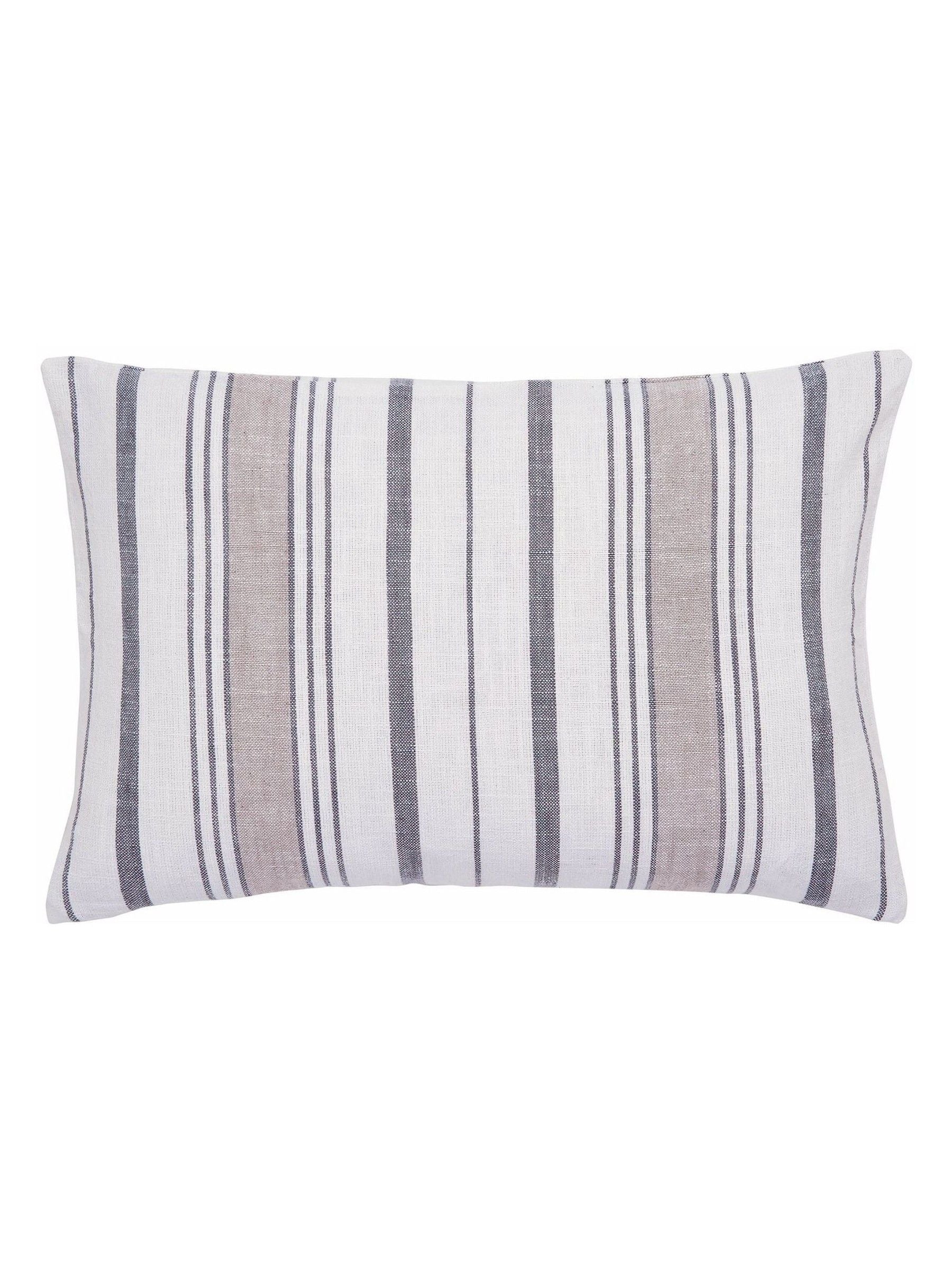 Murmur Grey Finn Cushion woven stripe 40x60cm (British brand)