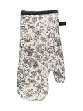 Burleigh X Bedeck of Belfast Charcoal Regal Peacock single oven glove - British product