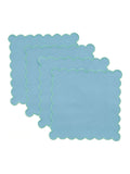 Land & Shore green scallop trim napkins 4 pack, UK version