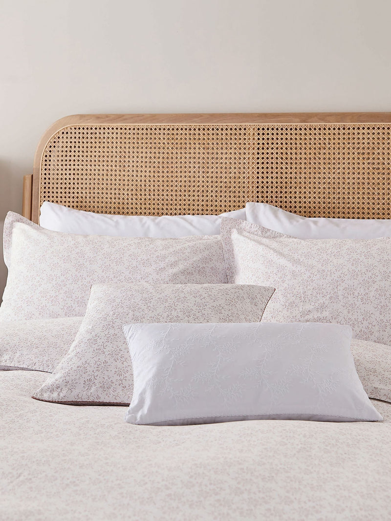 Murmur shell pink mae duvet cover and pillowcase set, imported from the UK
