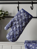 Burleigh blue calico oven glove - British product