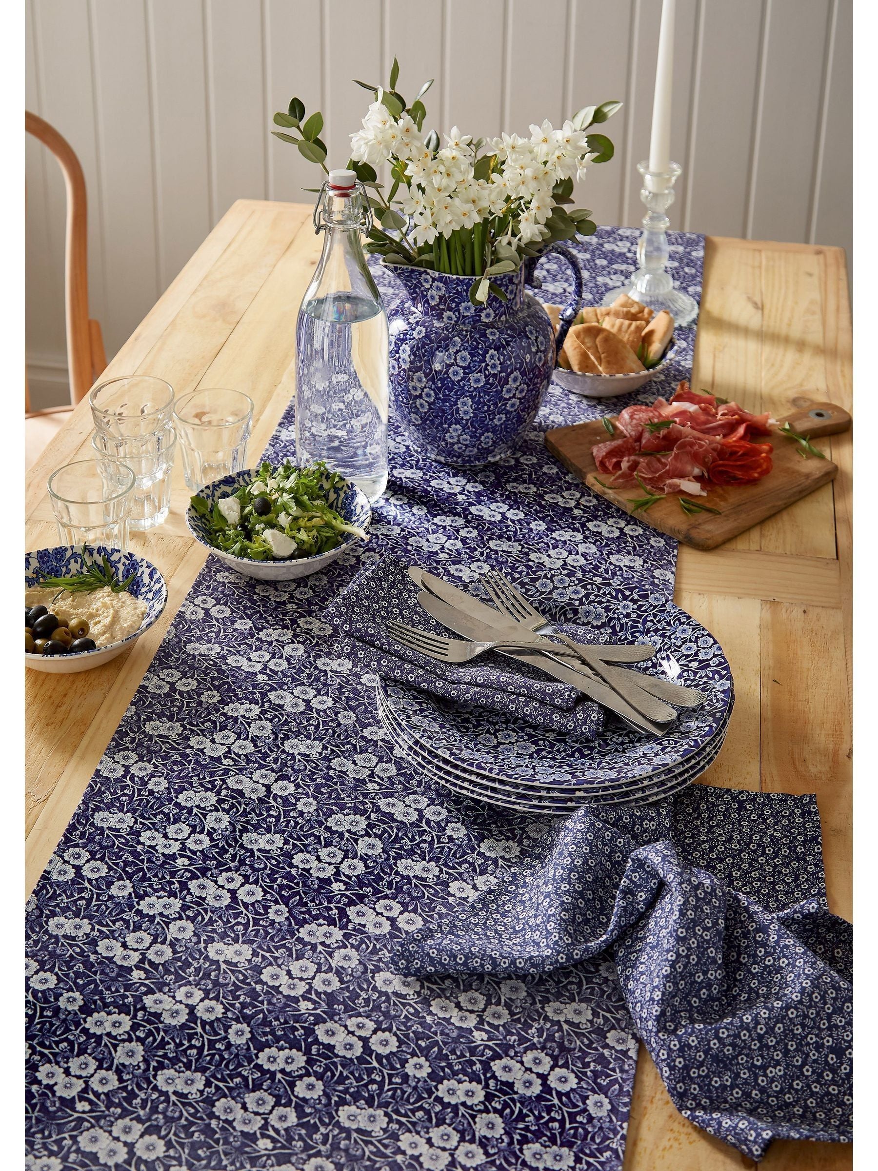 Burleigh X Bedeck Of Belfast Blue Calico Table Runner