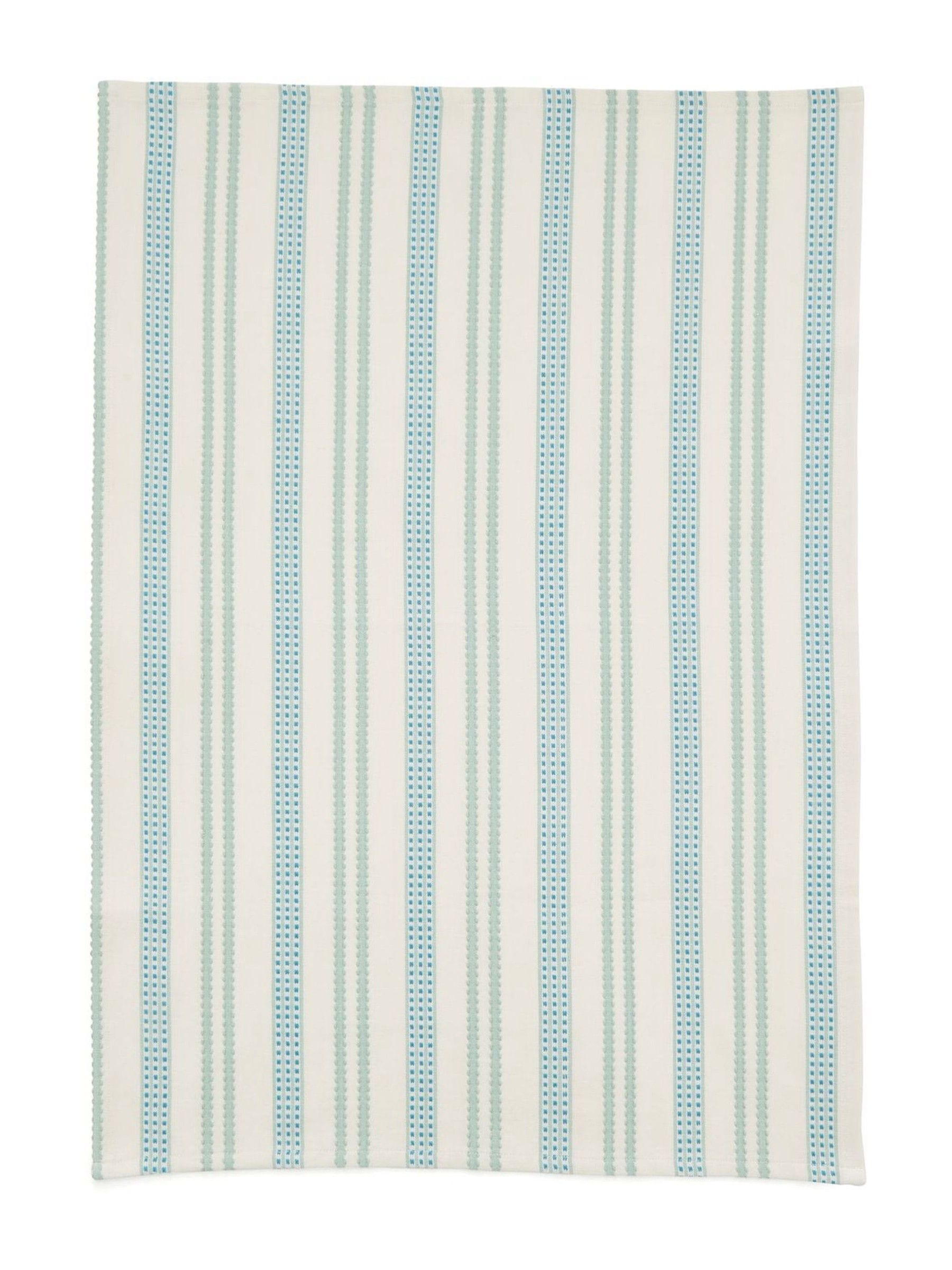 Land & Shore green ticking stripe tea towels 2-pack, UK version