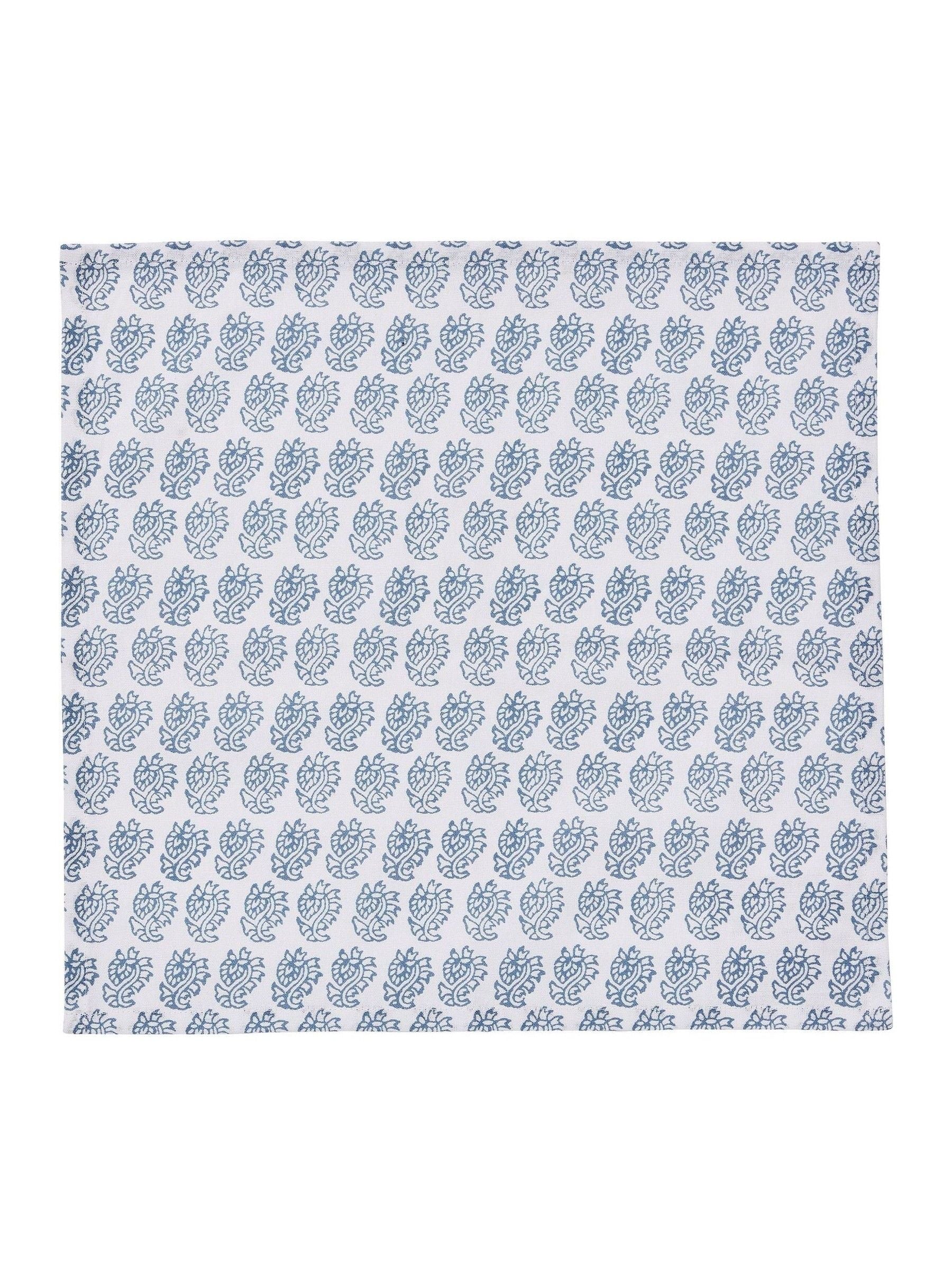 Murmur Ballintoy blue blockprint placemats 4 pack, imported from the UK