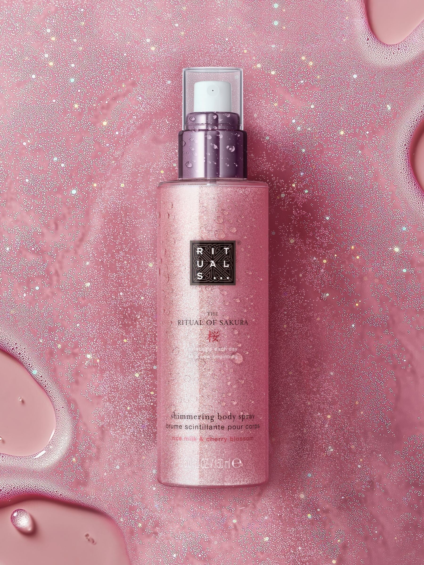 Rituals shimmering body spray with cherry blossom 150ml (British brand)