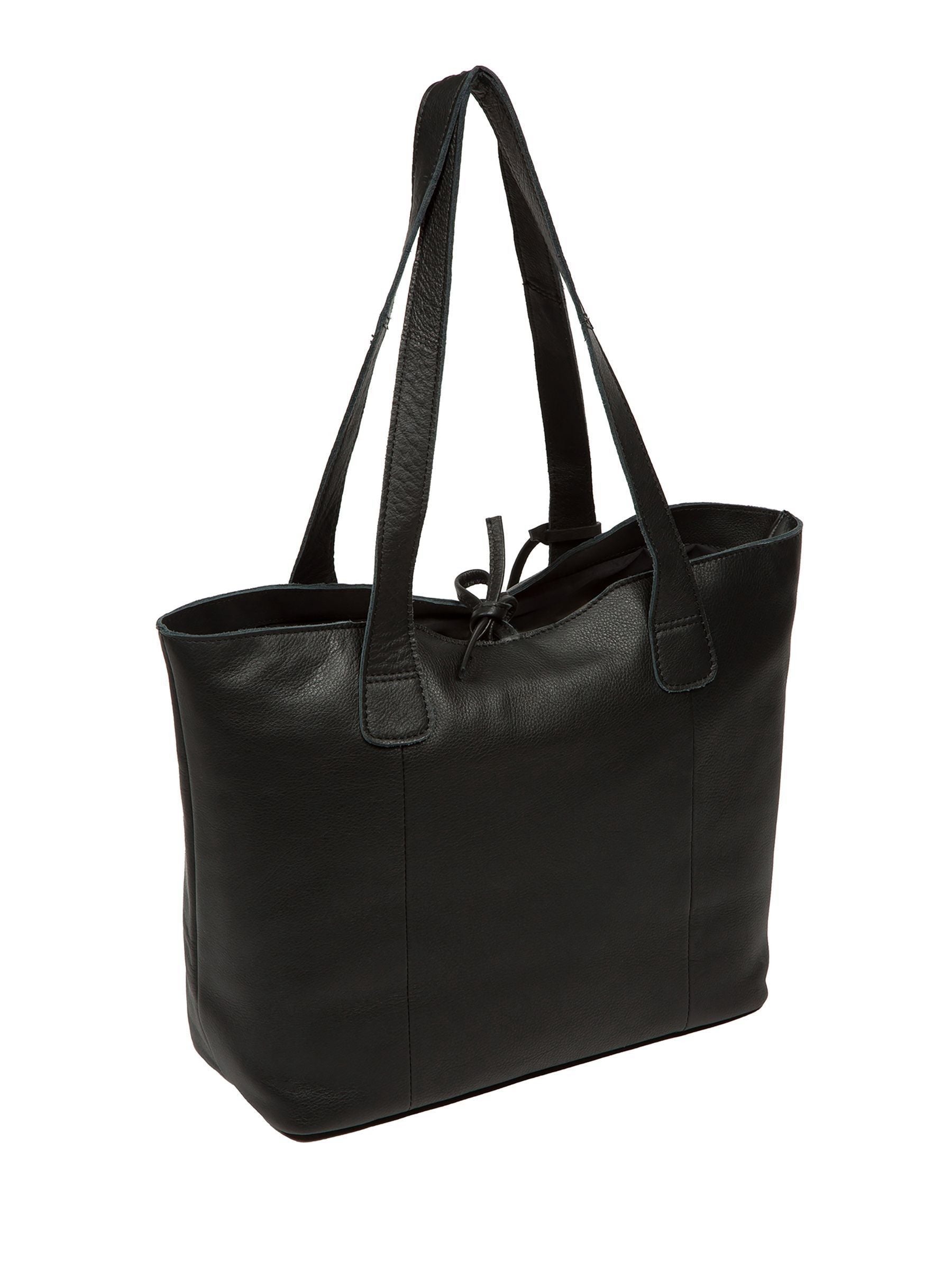 Pure Luxuries London black leather Windsor tote bag (British brand)